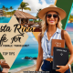 Confident solo female traveler exploring Costa Rica, featuring lush rainforests, pristine beaches, modern resorts, and tropical vibes.